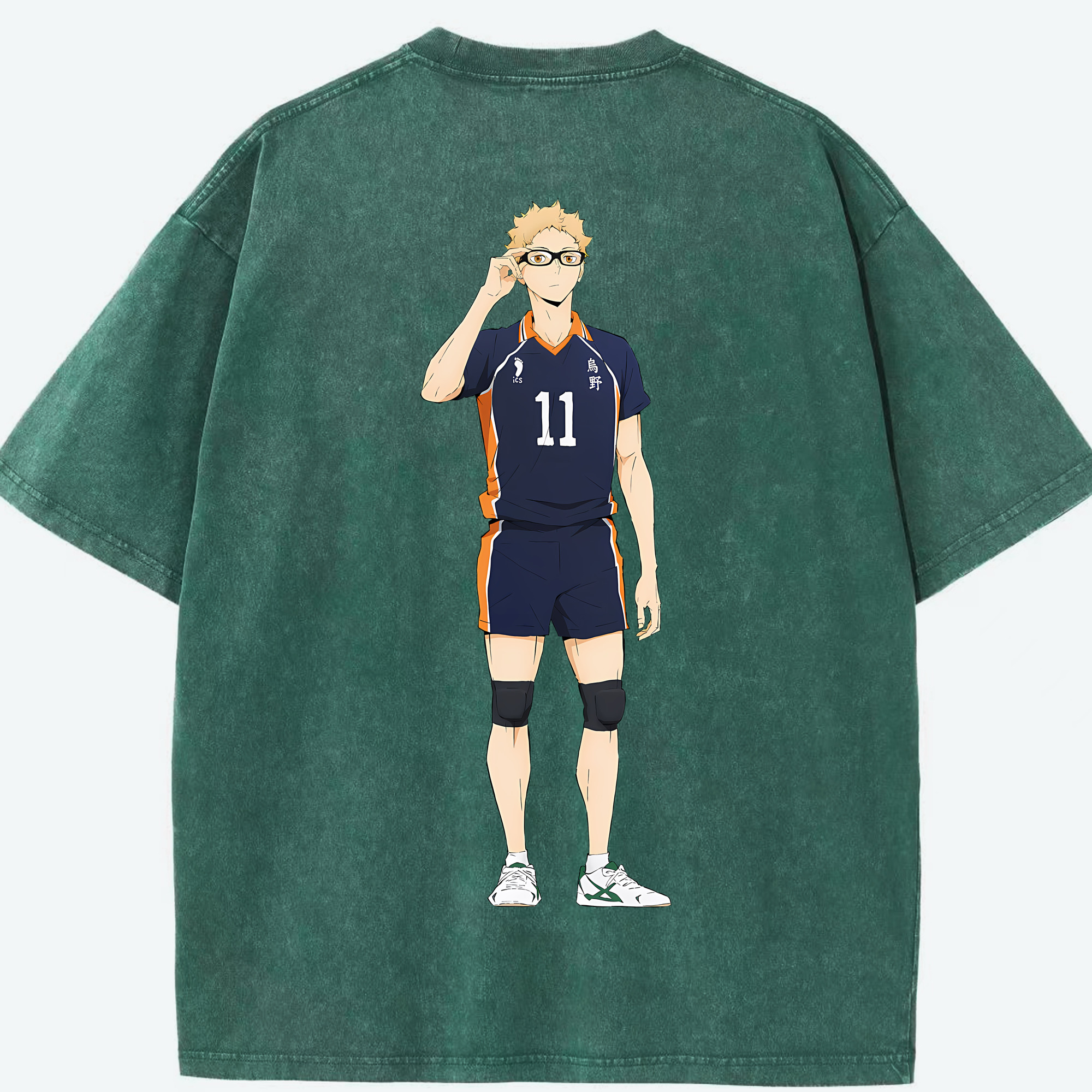 （画像用） ハイキュー!! Haikyu!! 綿100% ヴィンテージ風 半袖Tシャツ（背面プリント）